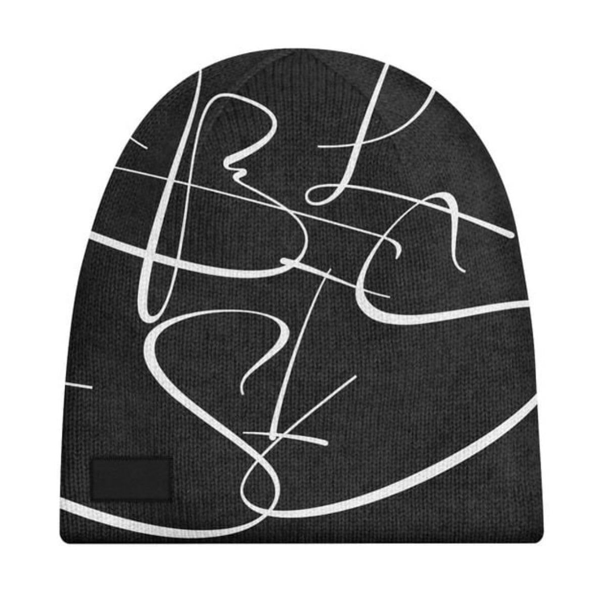 All Over Print Beanie Cuffless - 'Bliss' Spell Out